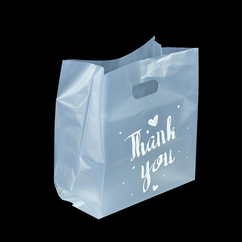 10pcs Transparent Thank You Bread Bag Plastic Shopping Bags Xmas Wedding Party Favor Pouch Baking Biscuit Cake Wrapping Supply