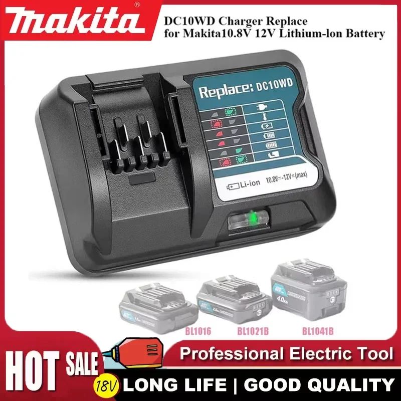 

Зарядное устройство Makita DC10WD BL1015 для аккумуляторов 10.8V 12V BL1016 BL1021B BL1041B FD05 DT03 RJ03Z SH02Z PH04Z DC10SB
