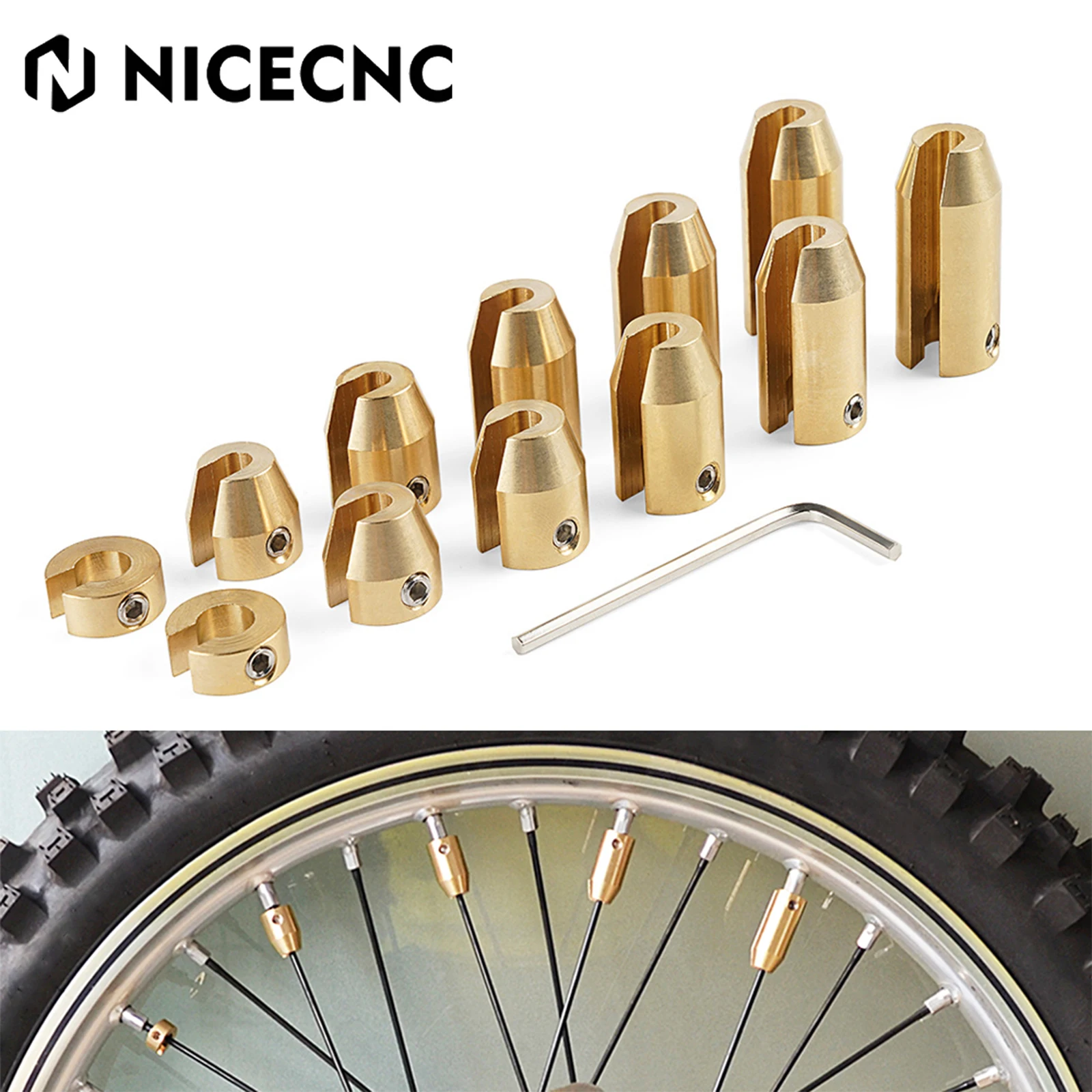 4/5/6/8/12/13/14pcs Brass Wheel Spoke Balance Weights For KTM EXC Yamaha Suzuki Kawasaki BMW Honda Ducati Aprilia Husqvarna