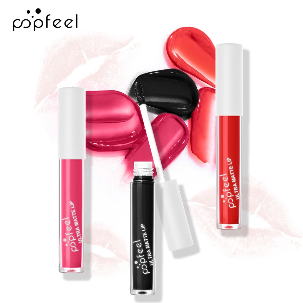 POPFEEL ชุดแต่งหน้าลิปแคร์ 9 ชิ้น–ประกอบด้วยลิปสติก, ลิปกลอส, แปรงทาปาก, ลิปบาล์ม–ติดทนนาน, ให้ความชุ่มชื้นแก่ริมฝีปาก