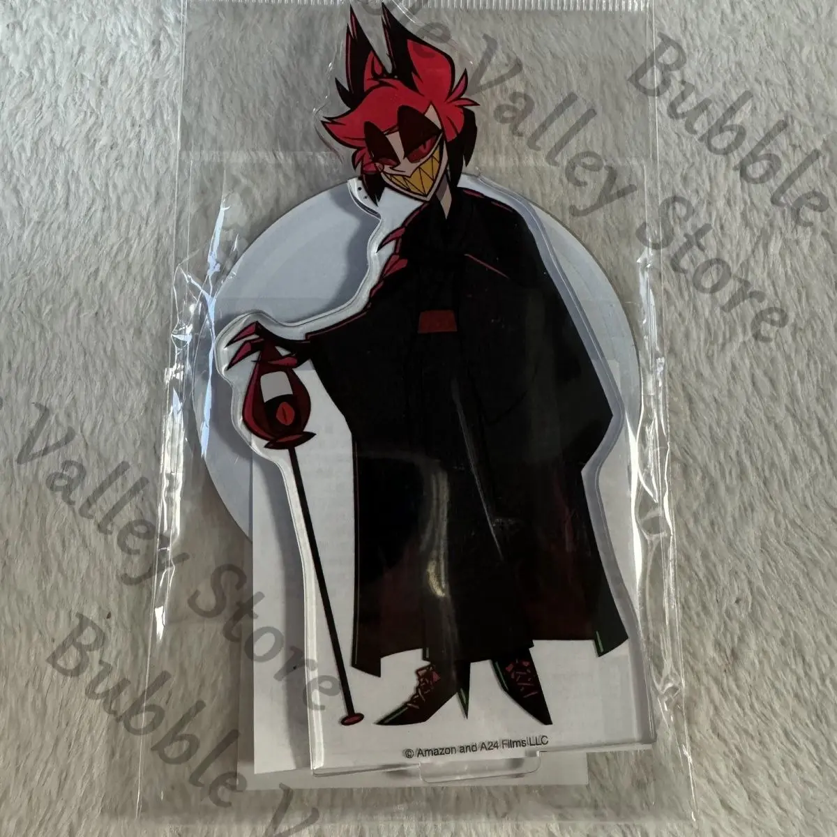 

Genuine Anime Hazbin Hotel Alastor Cosplay Acrylic Figure Stand Cartoon Standing Sign Indicative Board Desktop Ornament Gift