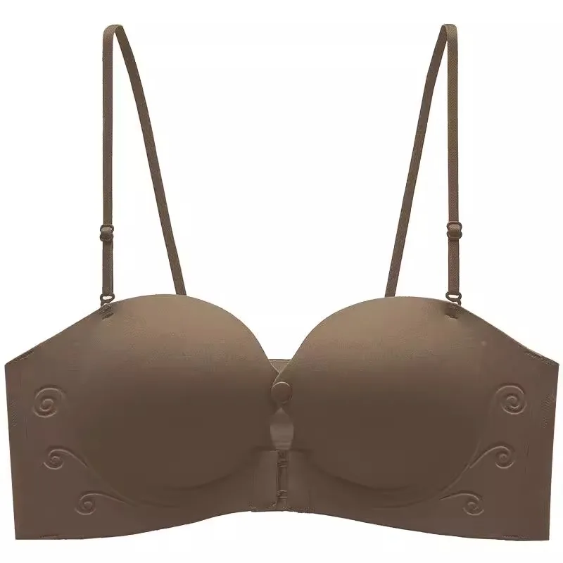 Balconette-BH mit vorderer Befestigung, trägerlos – Lift-Stütz-Bralette, zierlich, rutschfest, unsichtbarer Komfort, Alltagskleidung, verbessert die kleine Körbchen
