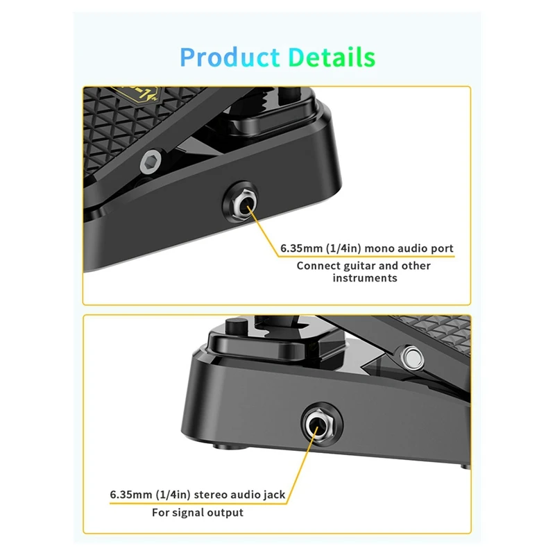 

【BUY NOW】New VP-1 Pedal Volume/Expression 2-in-1 Pedal No Power Supply Required Cushioned Feet No Noise Direct Control of Rack
