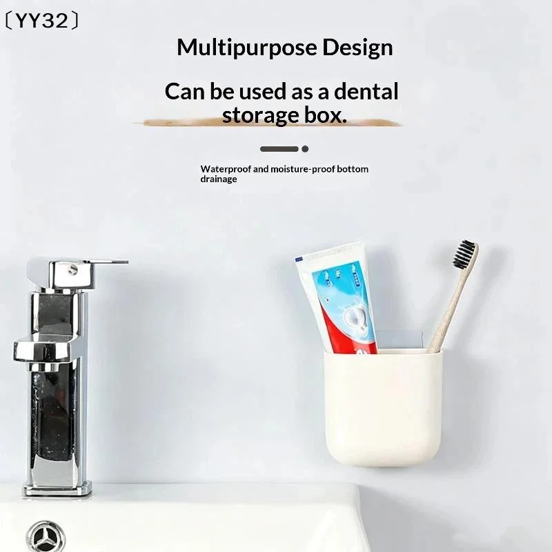 Plastic Wall Mounted Storage Organizer No Drilling Self Adhesive For Phone Remote Control Home Use〔YY32〕
