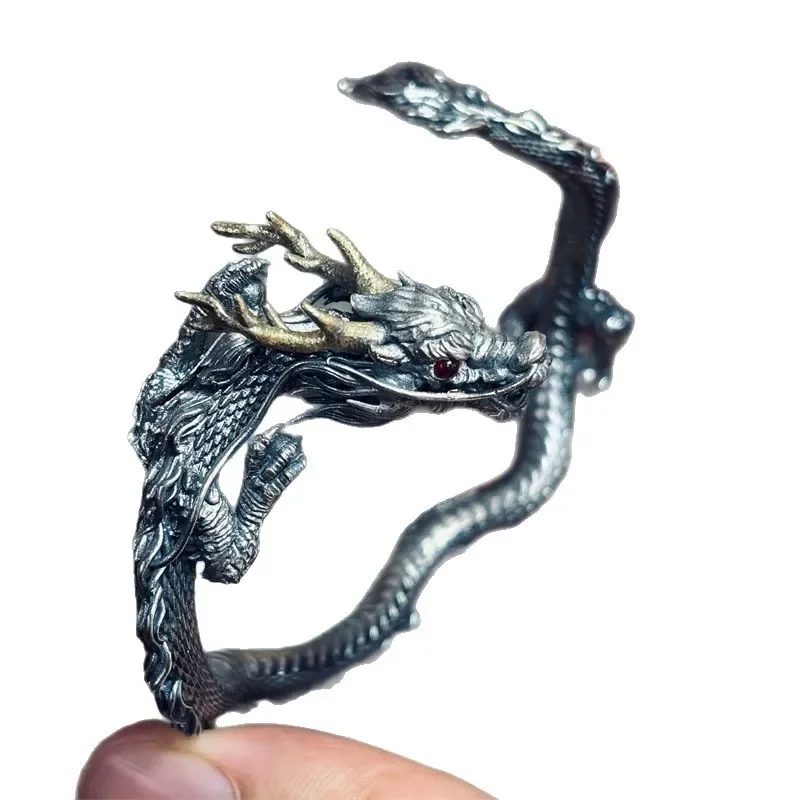 سوار Linglong الرجعية القديمة الفاخرة الأزياء المتخصصة منحوتة يدويا سوار مفتوح لتقديم صديقها هدية