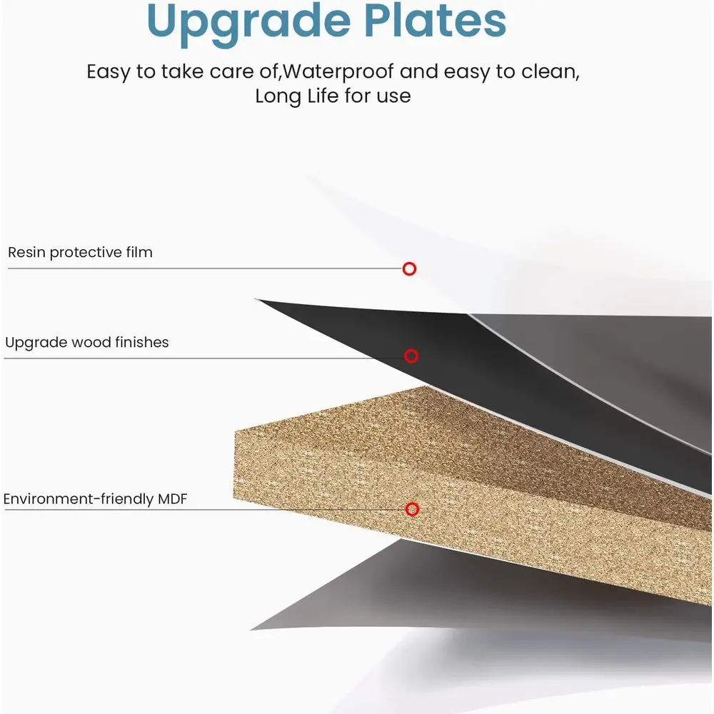 خزانة تخزين خشبية للمكتب المنزلي بثلاثة أدراج مع قفص مكتب باللون الأسود