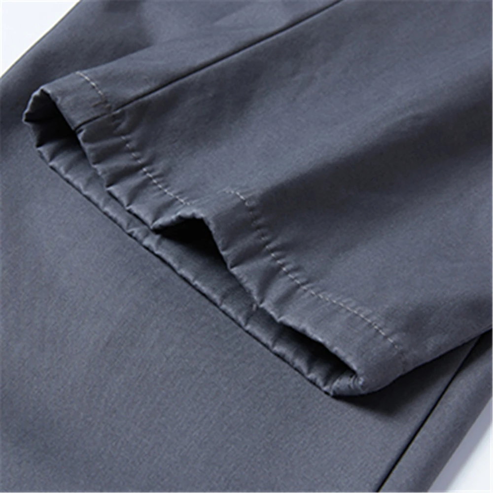 กางเกงขายาวลำลองทรงตรงผ้าฝ้ายสำหรับผู้ชาย กางเกงคาร์โก้ทำงาน กางเกงเดรส มีกระเป๋าซิป กางเกงเดินป่า ตกปลา กางเกงทำงานกลางแจ้ง