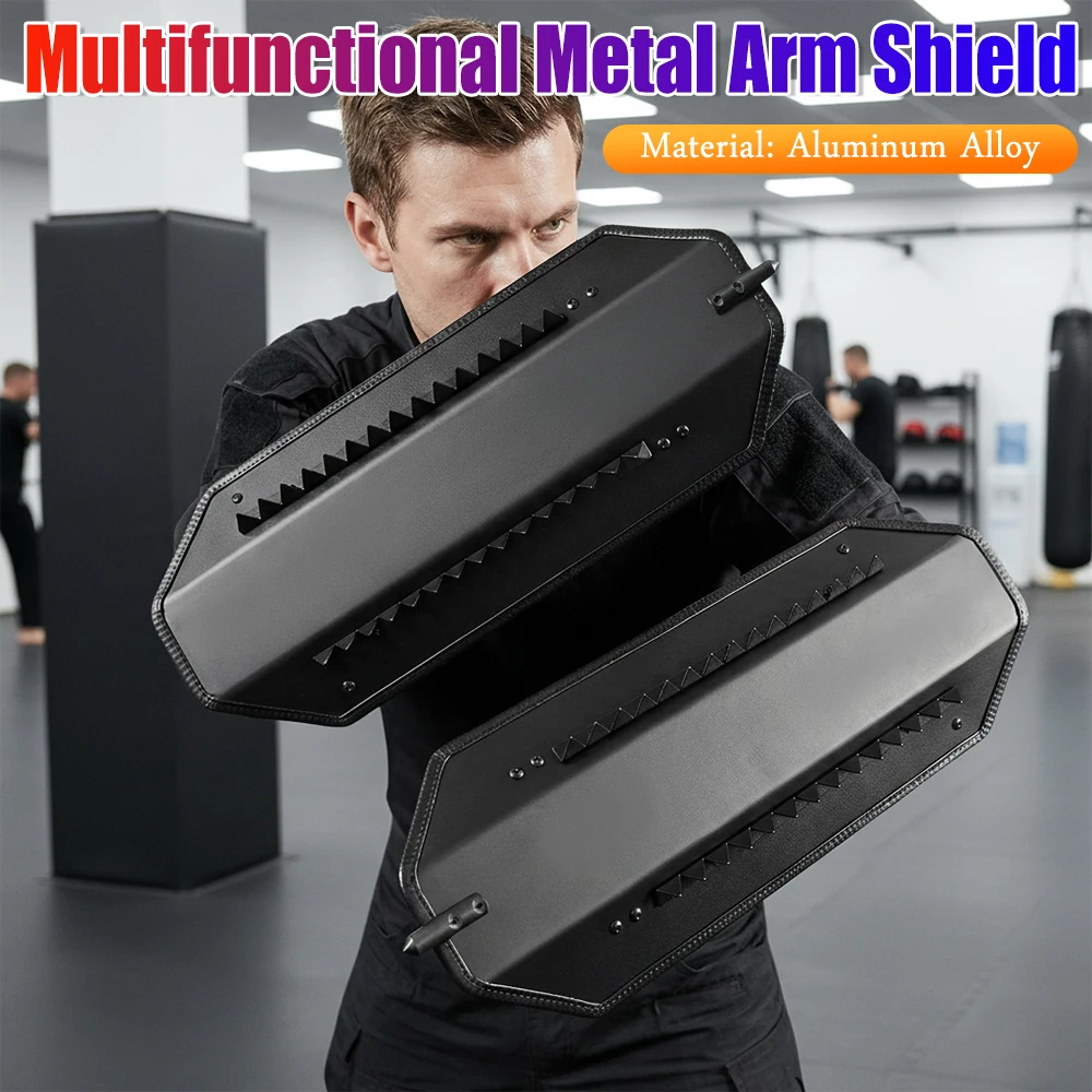 

Aluminum Alloy Self-defence Arm Type Anti-Riot Shield Arm Protective Shield for Portable Safety Outdoor School Mall Home Company