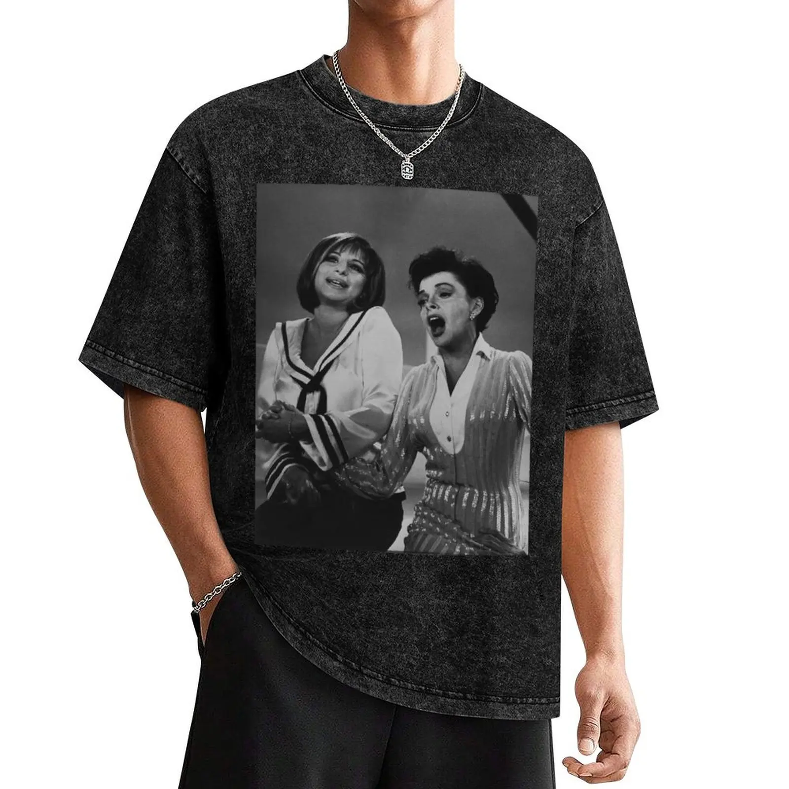 Barbra & Judy T-Shirt plus size tops cotton graphic tees plus size men clothing