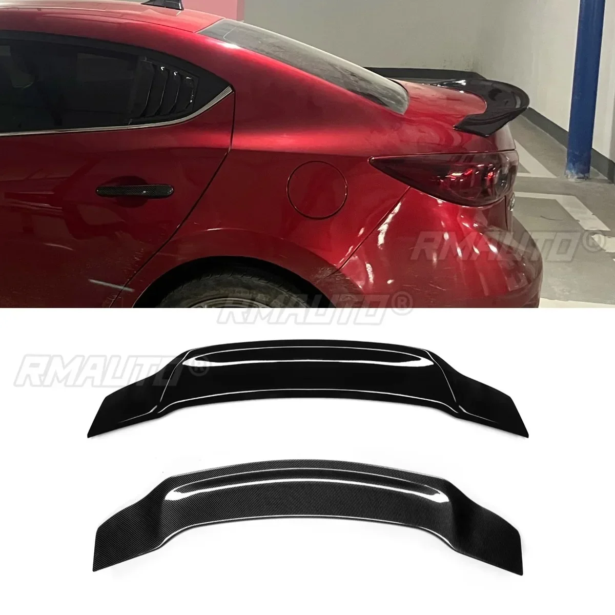 For Mazda 3 Axela 2014-2019 Car Rear Spoiler Rear Trunk Spoiler Wing Rear Trunk Spoiler Body Kit Car Accessories