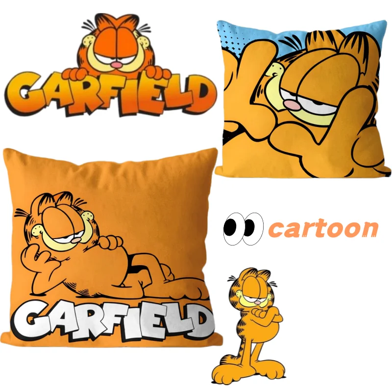 Cartoon cute Garfield pillow, new creative design, high-value fashionable sofa cushion, student dormitory bedside pillow gift