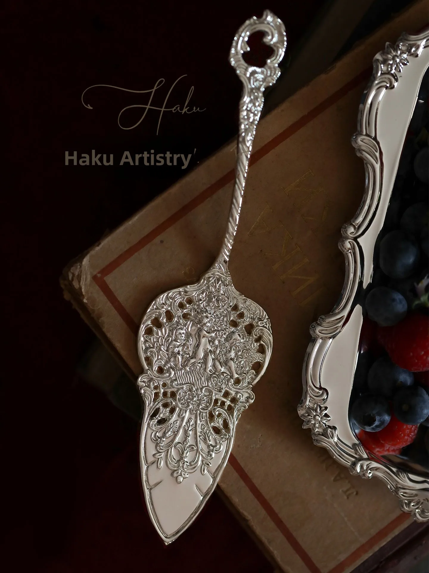 

Ретро-ложка для торта с резьбой, для сыра и хлеба, кухонные принадлежности, реквизит для фотосъемки, товары для дня рождения, инструменты для французской пекарни