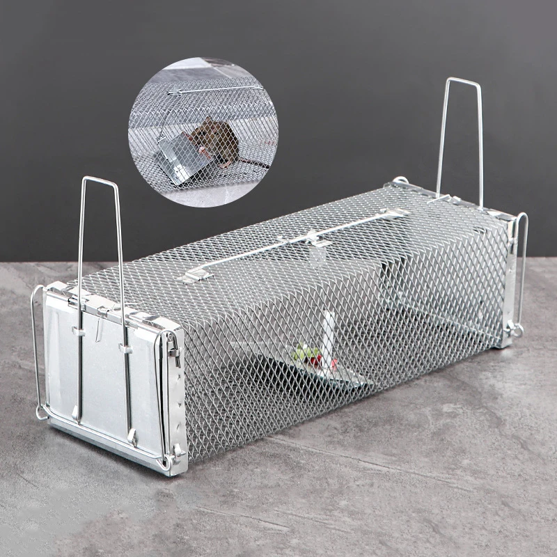 

1 Pc Automatic Humane Rat Cage Trap | Metal Iron Indoor Rodent Catcher | For Large Rats (Household Use)