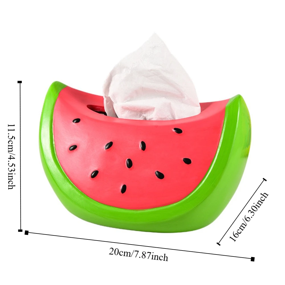 Modell Spielzeug Wassermelone Tissue Box Dekorative Obst Wassermelone Papier Lagerung Box Sammeln Cartoon Wassermelone Ornament Dekoration