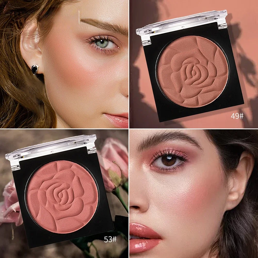 Gezicht Minerale Blush Gebakken Poeder Palet Shimmer Matte Blushes Poeder Dames Cosmetica