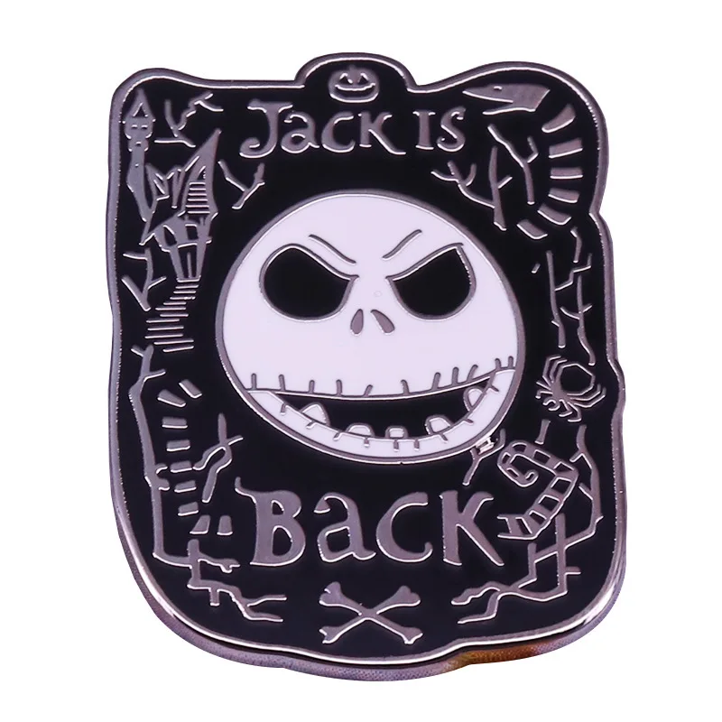 MINISO The Nightmare Before Christmas Jack Is Back Cosplay Costume Metal Badge Pin Alloy Brooch Accessories Props