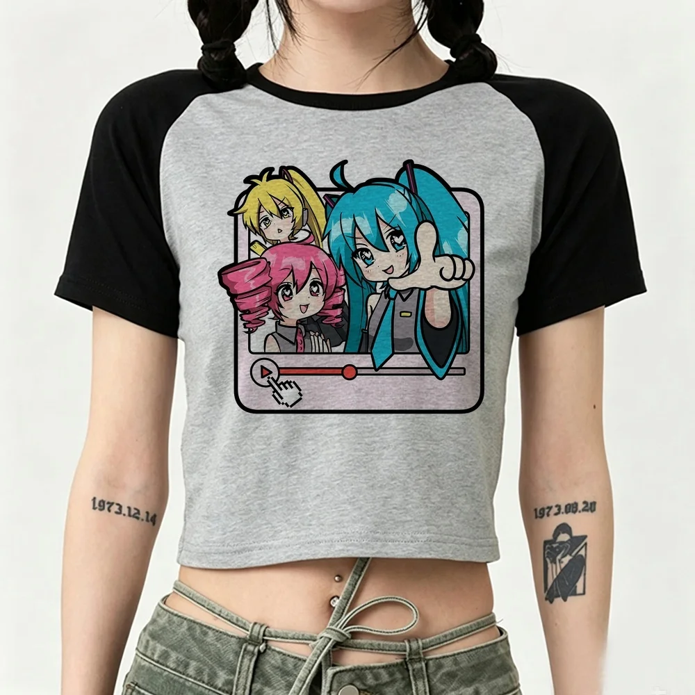 Kasane Teto crop top female cute jojifuku gothic gyaru clearance sales shirt emo scene  streetwear jojifuku