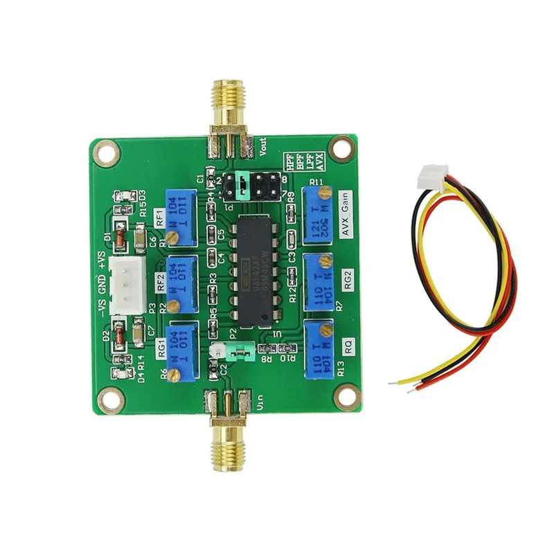 A73E-UAF42 High Pass Low Pass Band Pass Active Filter Adjustable Frequency Gain Q Value Universal Filtering Board