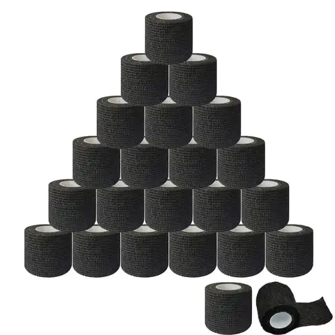 3/6/12/24/48/96pcs 2"x 5 Yards Tattoo Grip Tape Wrap, Elastic Bandage Wrap Tattoo Grip Tube Tattoo Pen Machine, Tattoo Supplies