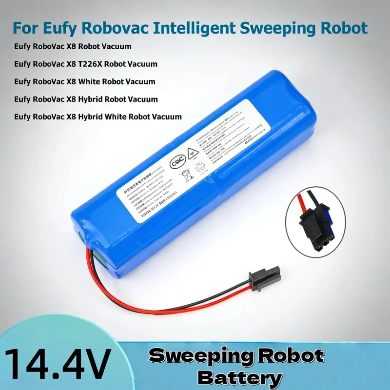 

Надежная батарея 14.4V 5200mAh для робота-пылесоса Eufy RoboVac X8 X8 Hybrid White T226X
