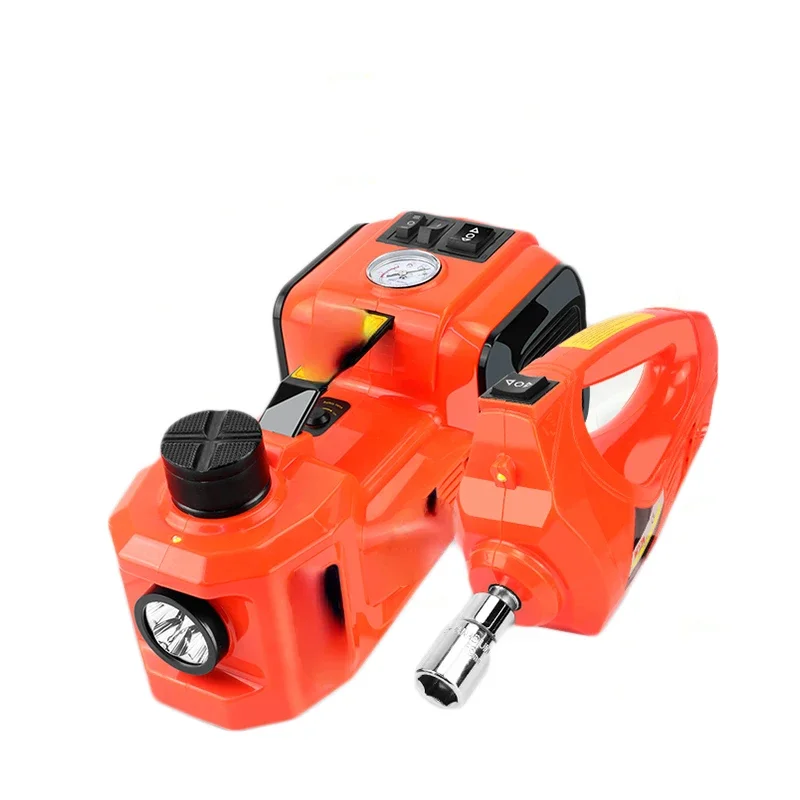 Car Electric Jack Hydraulic Floor 12V DC 5 Ton Air Infatable Car Floor Jack With Impact Wrench And Tire Gauge Air Pump CT06203