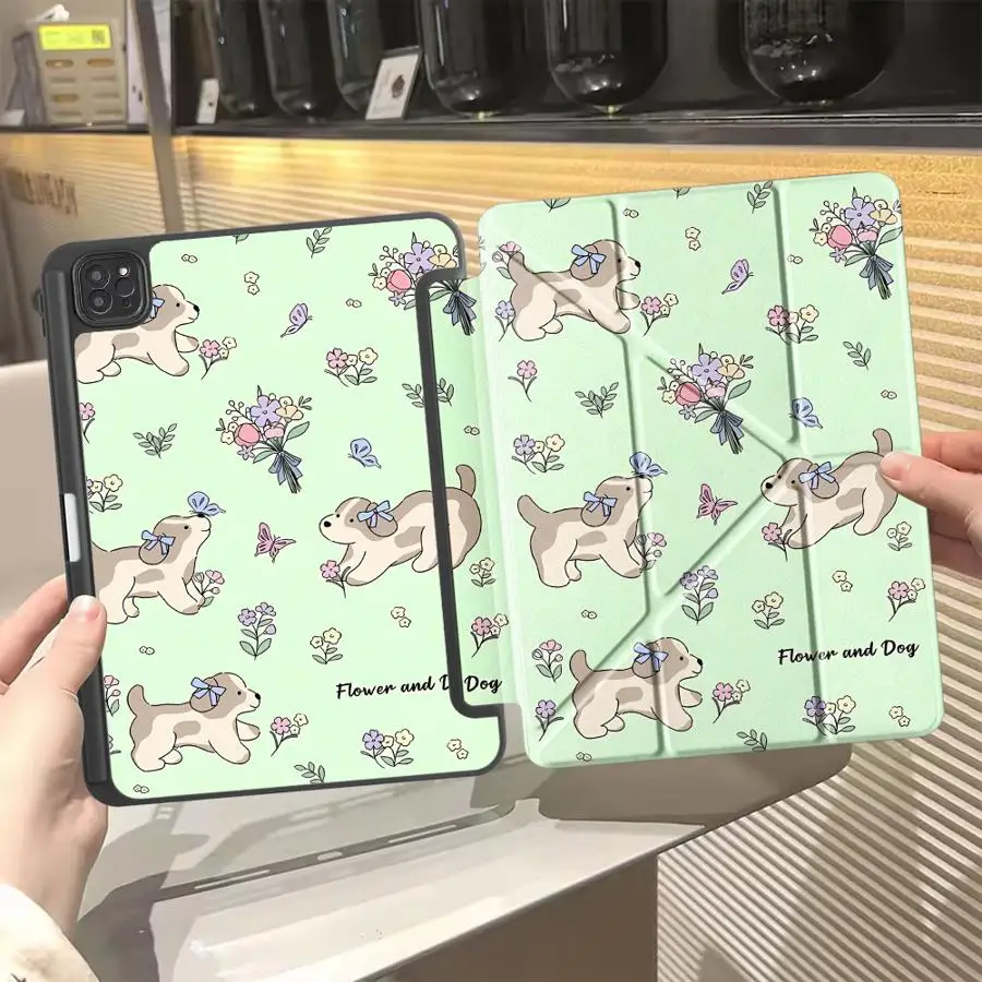 

Holder Cover Tablet Case For iPad Air 4 5 M3 M2 1 2 M4 11inch Pro 11th 10th 9th 8th 7th 12.9inch Mini 6 7 Pro 2025 Dog Cute