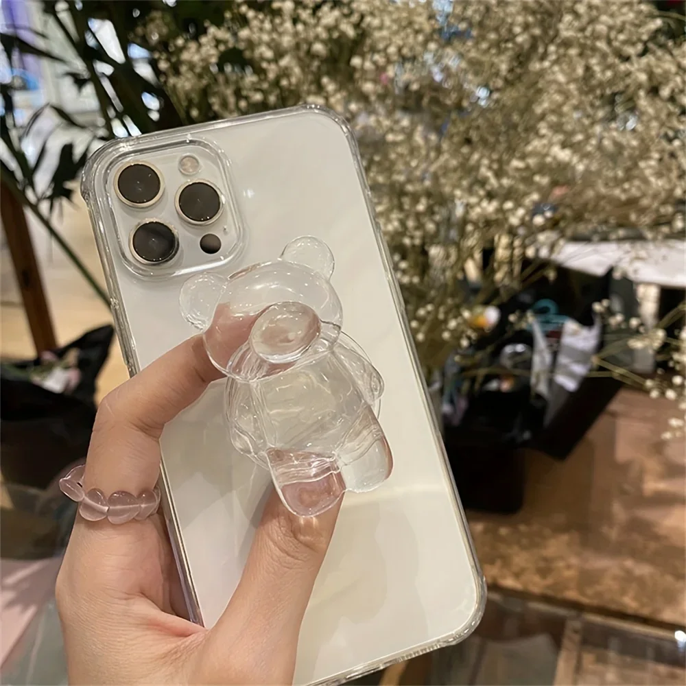 Cute Crystal Bear Smart Phone Stand - Perfect Gift for Birthdays, Easter, President's Day, Boys, and Girlfriends!