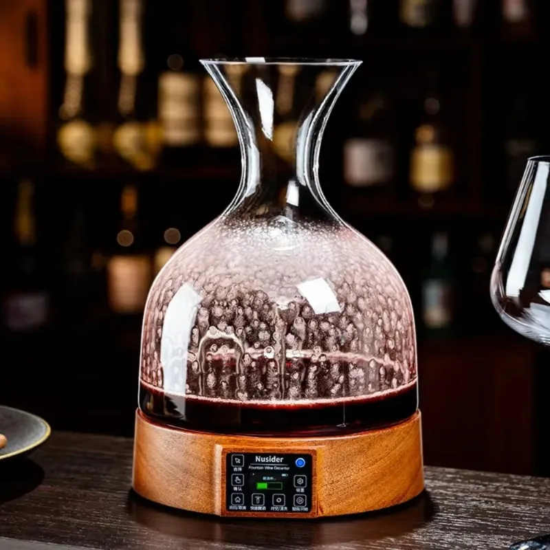 

High-end electric wine bottle transparent crystal glass quick atomization household gift