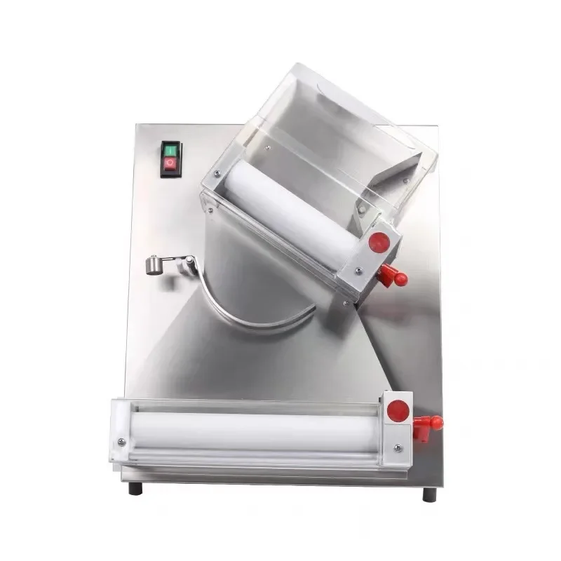 Stainless steel 15-inch pizza noodle press semi-automatic cake press commercial pizza molding machine Pizz automatic rolling
