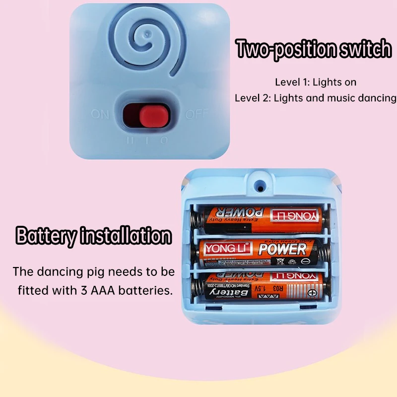 لعبة كاندي بيج الكهربائية للأطفال تتأرجح لليسار واليمين، صوت ملون وخفيف، لعبة هدية العيد المفضلة لدى الطفل