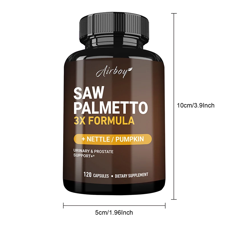 Saw Palmetto Capsules - Supports Prostate and Urinary Tract Health, Blocks DHT, and Promotes Healthy Hair Growth