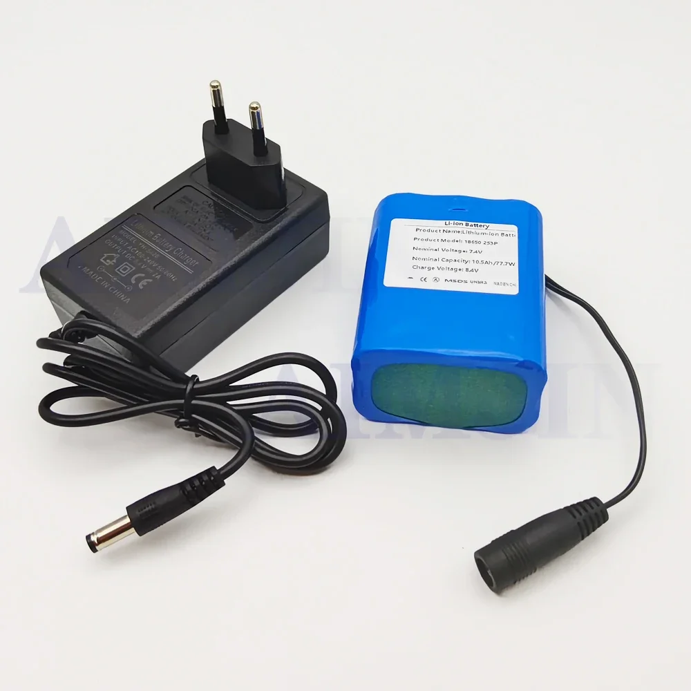 

2S3P battery pack fishing LED light Bluetooth speaker 7.4V lithium-ion battery 10.5mAh emergency DIY 18650 lithium