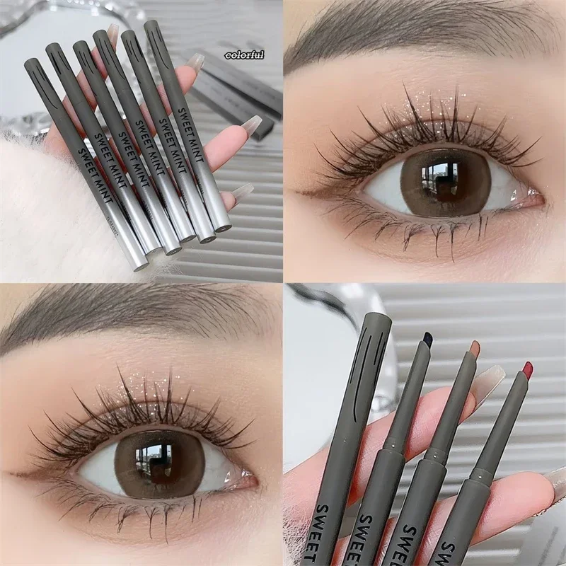 Heallor Silky Długotrwała kredka do oczu Eyeliner Pen Naturalny matowy eyeliner w kolorze czerwonego wina Łatwy do pokolorowania Wodoodporny makijaż oczu C