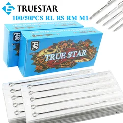 100/50PCS Sterilized Tattoo Needle RL/RS/RM/M1 Disposable Sterile Needle for Standard Tattoo Machine and Gris Tattoo Accessories