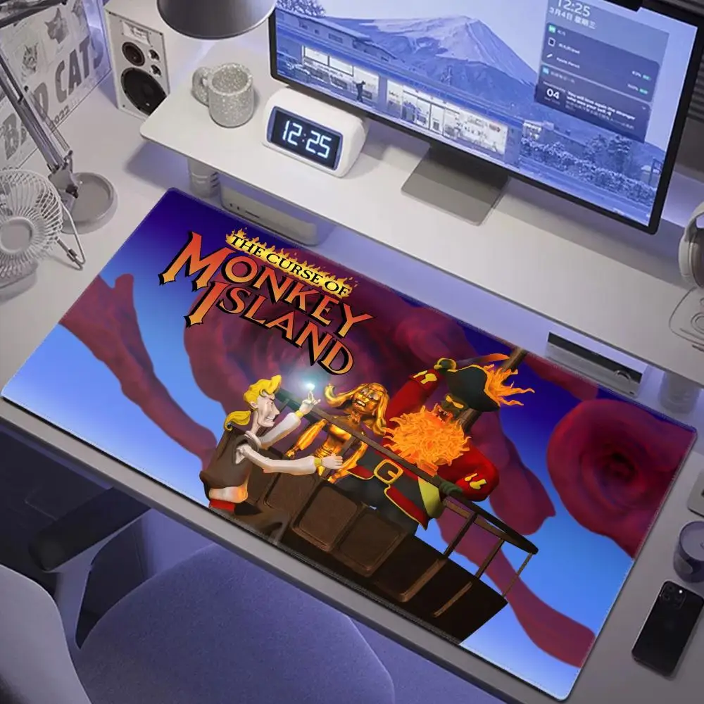Rubber Desktop Island Game XXL Desk Mats Non-slip Gaming Thickened Monkey Large MousePad Office