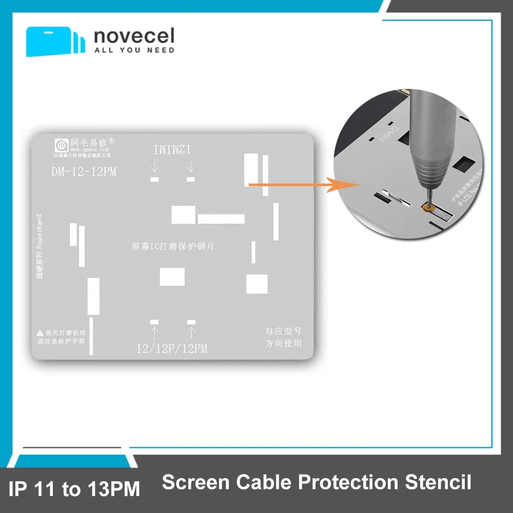 Amaoe Screen Display Cable Protection Stencil for iPhone 11 12 13Pro Max Touch IC Chip Replace Solve Pop-up Problem Repair Tools