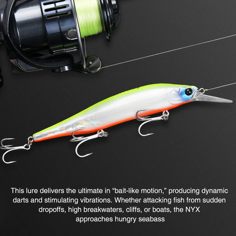 TSURINOYA 115S NYX SinKing Minnow Jerkbait 18.5g 115mm Saltwater Tungsten Weight System Artificial Professional Fishing Lure