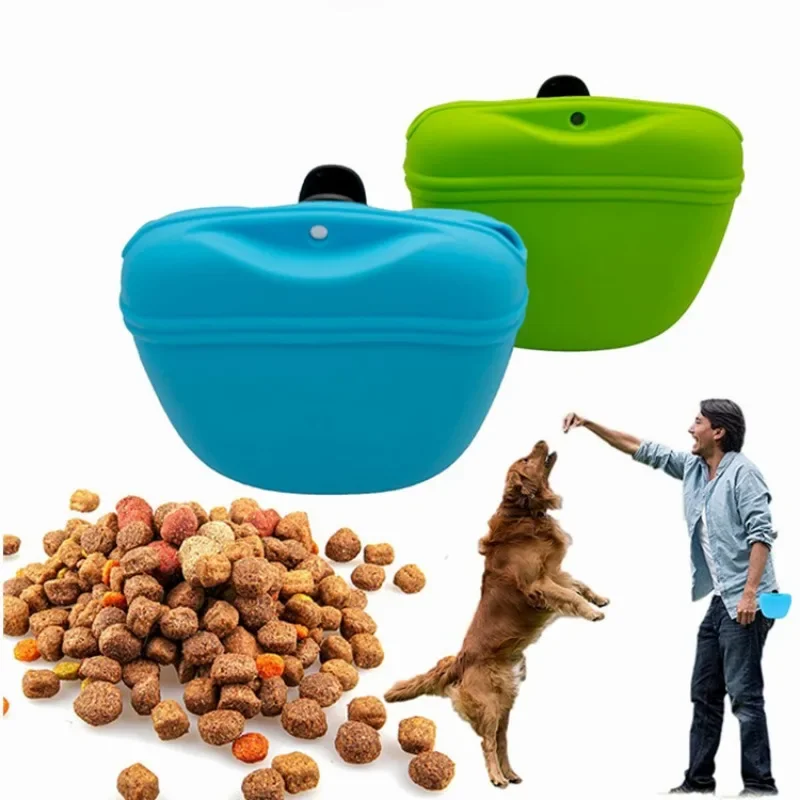 Pet Feeding Bag Training Dog Food Pocket Portable Silicone Snack Pouch Outdoor Walking Dogs Hanging Style Waistpack Pet Products