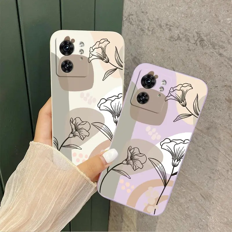 EDGE40 Elegant Art Plant Silicone Phone Case For Motorola Moto EDGE 40 EDGEPLUS 30 40Neo 20 E32S E13 E32 E7 E22 E22i E20 Cover