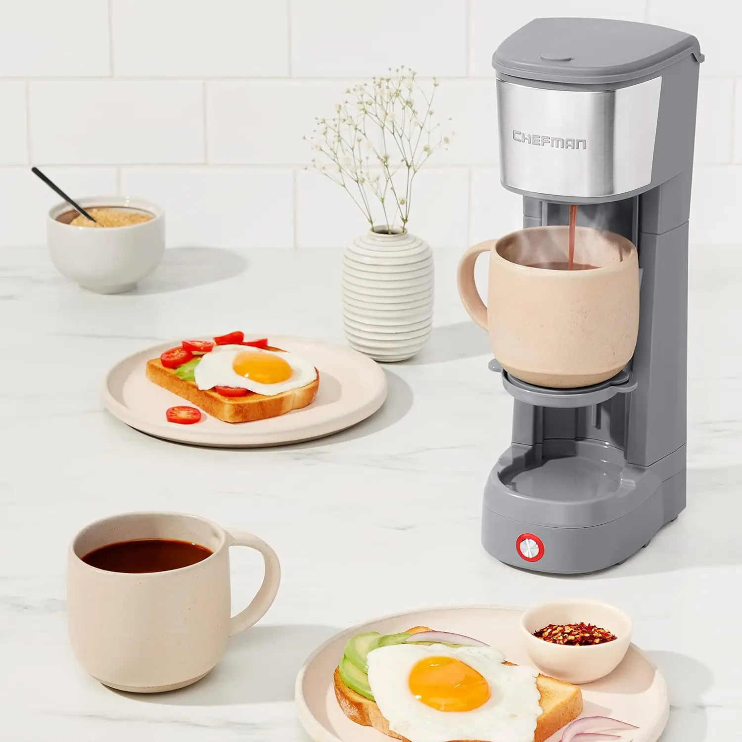 InstaCoffee Max، أسهل طريقة لتخمير القهوة ذات الخدمة الواحدة، استخدم القهوة الطازجة والنكهة أو أكواب K مع محول