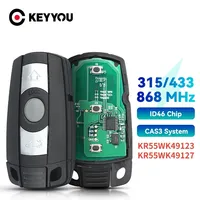 KEYYOU 5PCS New Remote Key for BMW CAS3 System 434MHZ/315MHz/868Mhz FSK for X5 X6 Z4 1/3/5/7 Series Vehicle Smart Key Control