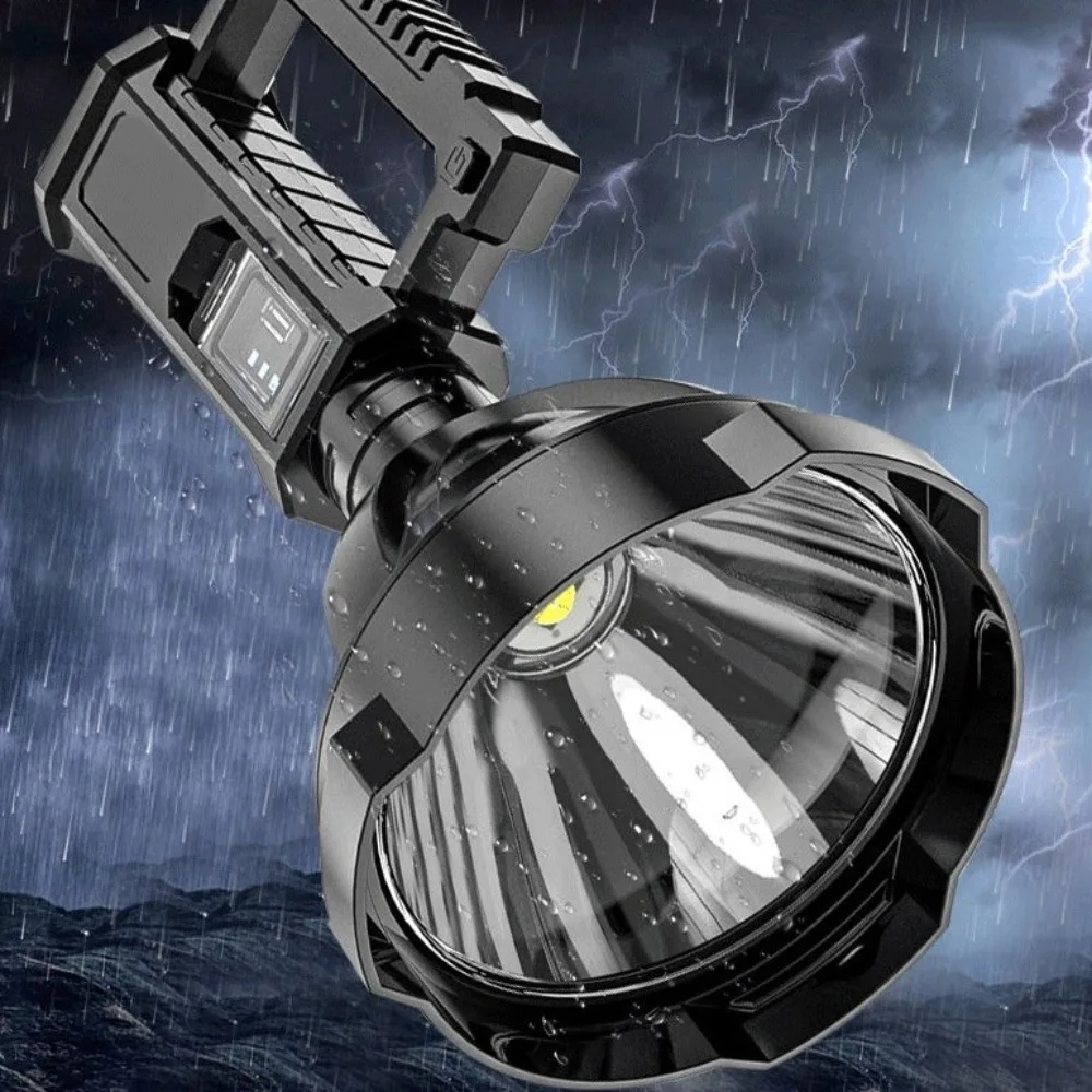 Портативный прожектор сильного света, водонепроницаемый мощный прожектор для кемпинга, профессиональный портативный прожектор