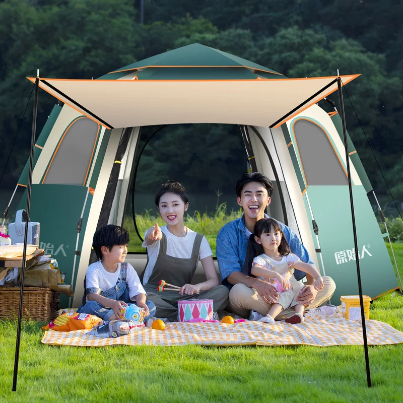 Outdoor tent camping Portable folding camping equipment Picnic automatic thickening Rainproof