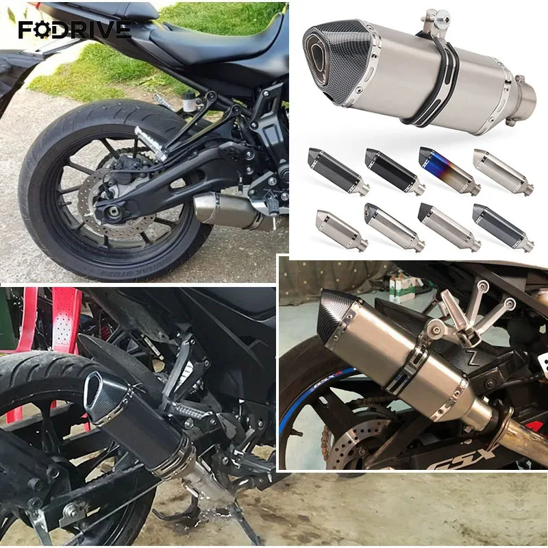 

Universal Motorcycle EXHAUST Scooter Modified Muffler escape Slip On CBR 125 250 CB400 CB600 Z750
