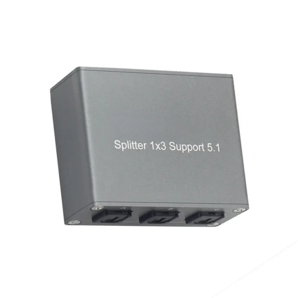 For Gaming For Home Theater SPDIF 1x3 Multi Channel Audio Adapter Audio Splitter Optical Audio Supports Dolby-AC3