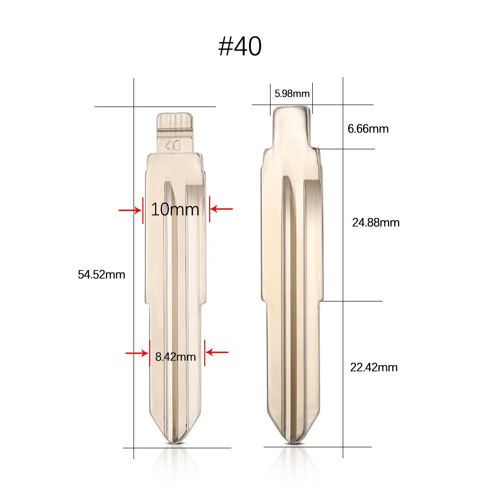 シボレー車用のスペアメタルブレード,10個ピース/ロット,空のuncut,kd vdiリモート,#40 lishi dwo5,車の診断アクセサリー