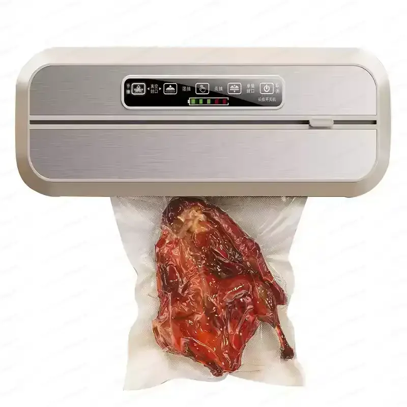Vacuum Sealing Machine – Household Small Dry & Wet Automatic Food Preservation Sealer for Kitchen Storage
