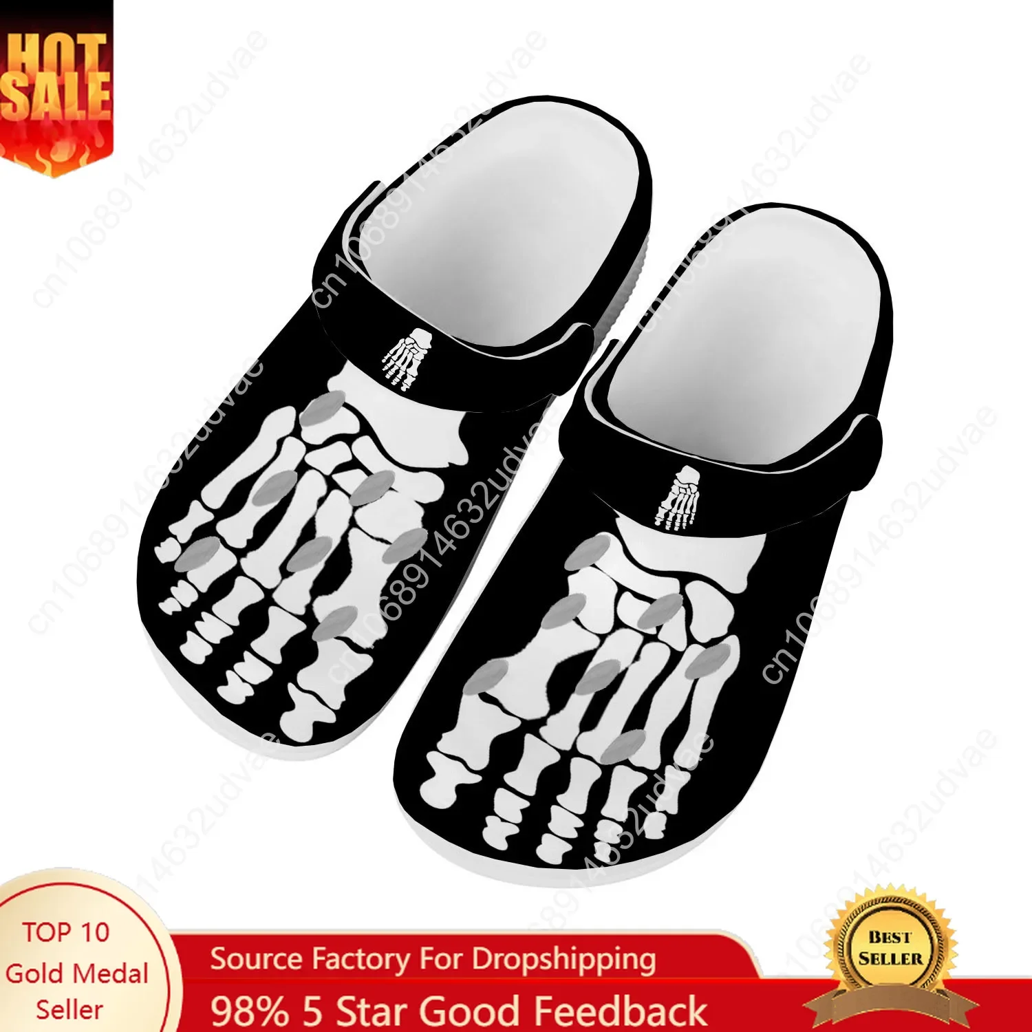 Skeleton Feet Water Shoes Mens Womens High Quality Fashion Home Garden Clogs Customizd Sandals Beach Breathable Hole Slippers