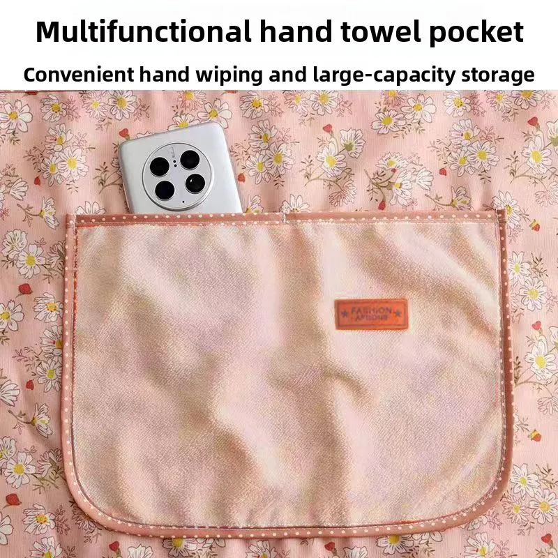 مريلة قماش جديدة للاستخدام المنزلي – أشرطة قابلة للمسح وقابلة للتعديل، مقاومة للبقع، قابلة للتنفس، على طراز الأميرة