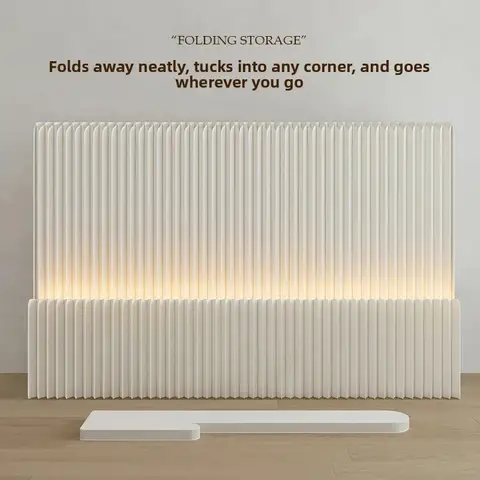 접이식 스크린 종이 벽 칸막이 거실 침실 발광 접이식 벽 분할기 홈 데코